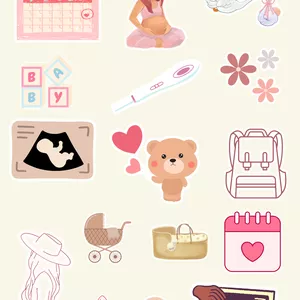 Cover image for Ebook Pregnant announcement stickers