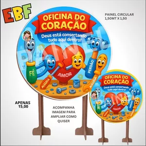 Imagem de capa para o Ebook 🎨 PAINEL DIGITAL – OFICINA DO CORAÇÃO 🛠️ ❤️
