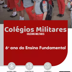 Imagem de capa para o Ebook Apostila Colégios Militares 2025 - 6º ano do Ensino Fundamental