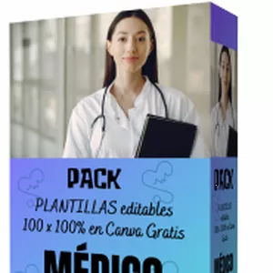 Imagen de portada para Ebook Plantillas editables de CANVA Médicos