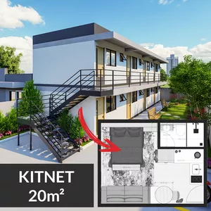 Imagem de capa para o Curso online Projeto de Kitnet 4x5 m 20m²