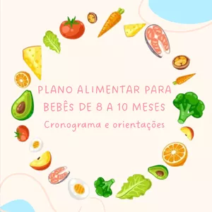 Imagem de capa para o Ebook Plano alimentar-8 a 10 meses