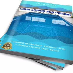 Imagem de capa para o Ebook Guia Definitivo de Como Limpar Sua Piscina 