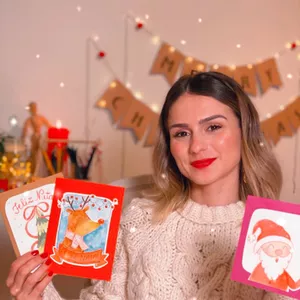 Imagem principal do produto Cartões de Natal com Aquarela