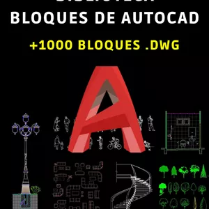 Imagen de portada para Curso online MEGABiblioteca CAD - Bloques de AUTOCAD (+1000 Bloques)