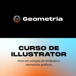 Imagem de capa para o Curso online DC - Curso Geometria Illustrator - Com foco na Criação de Símbolos e elementos gráficos.
