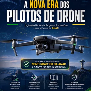 Imagem do curso A Nova Era dos Pilotos de Drone: Domine a Legislação Nacional e Seja Aprovado no Novo Exame da ANAC.