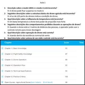 Imagem de capa para o Ebook RESPOSTAS CURSO DJI PILOTO DRONE AGRÍCOLA
