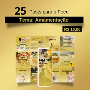 Imagem de capa para o Ebook Posts - Amamentação