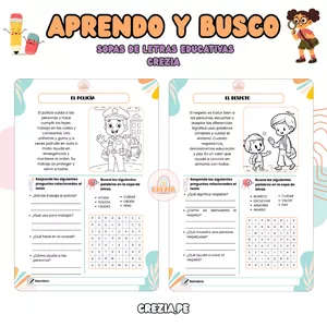 Imagen de portada para Ebook Aprendo y Busco — Sopas de Letras Educativas Crezia