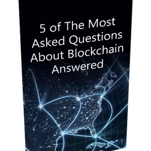 Imagem de capa para o Ebook 📋 As 5 Perguntas Mais Feitas Sobre Blockchain — Respondidas de Forma Simples!