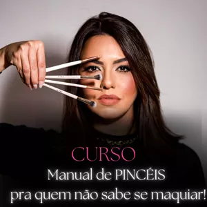 Imagem de capa para o Curso online Curso Manual completo de Pincéis pra quem não sabe se maquiar!