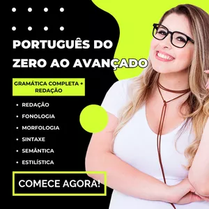 Imagem de capa para o Curso online Português do Zero ao Avançado