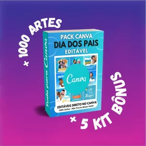 Imagem de capa para o Curso online Pack Canva - Dia dos Pais +1000Artes+5KitsBônus