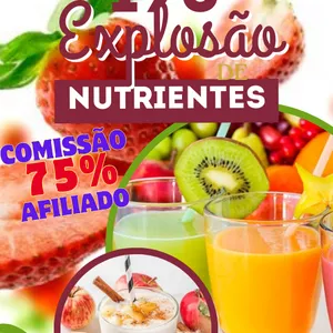 Imagem de capa para o Ebook Explosão de Nutrientes: Deliciosos Sucos Caseiros