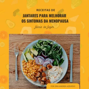 Imagem de capa para o Ebook Receitas de Jantares Ideais para Mulheres na Menopausa