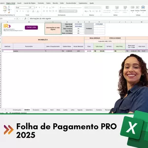 Imagem de capa para o Curso online Folha de Pagamento PRO - 2025 [Planilha]