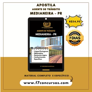 Imagem de capa para o Ebook Apostila Agente de Trânsito de Medianeira -PR