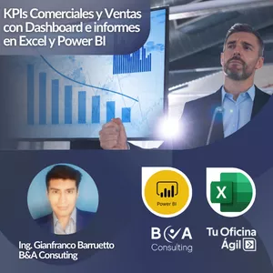 Imagen de portada para Curso online Gestión Comercial y Ventas con Excel y Power BI: Automatiza dashboards e informes desde cero a experto 📈⚡