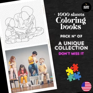 Cover image for Ebook Children's Coloring Stories | 1000+ Pages in 11 Exclusive PDFs | Pack N° 07