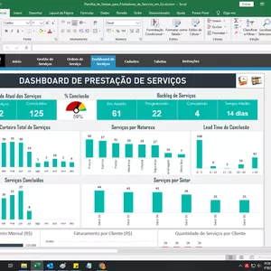 Imagem de Planilha de Gestão para Prestadores de Serviços em Excel criado por Kleg Negócios na hotmart