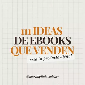Imagen de portada para Ebook 111 Ideas de Ebooks que venden: Crea tu producto digital