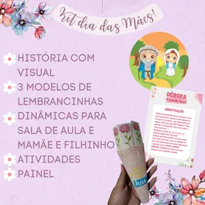 Imagem de capa para o Ebook DÉBORA, A MÃE DE ISRAEL 👸🏻 KIT DIA DAS MÃES 