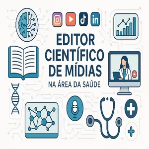 Imagem de capa para o Curso online Curso de Formação em Editor Científico de Mídias na Área da Saúde