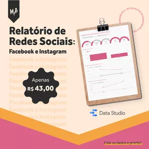 Imagem de capa para o Curso online Relatório de Redes Sociais - Apresente seus Resultados!