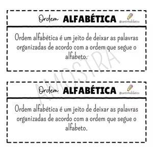 Imagem de capa para o Ebook Atividade ordem alfabética
