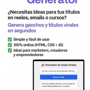 Imagen de portada para Curso online Generador de Hooks Virales 