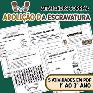 Imagem de capa para o Ebook ATIVIDADES SOBRE A ABOLIÇÃO DA ESCRAVATURA NO BRASIL