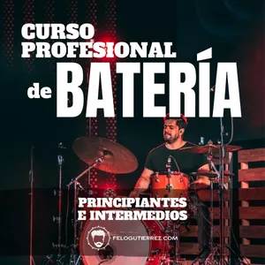 Imagen de portada para Curso online Curso Profesional de Batería (Principiantes e Intermedios)