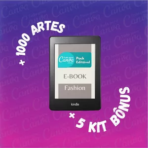 Imagem principal do produto Pack Canva - Ebook Modelo Fashion +1000Artes+5KitsBônus