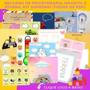 Imagem de capa para o Ebook Recurso de Psicoterapia Inf. Juv, Kit Supremo (Todos os 32 PDF)