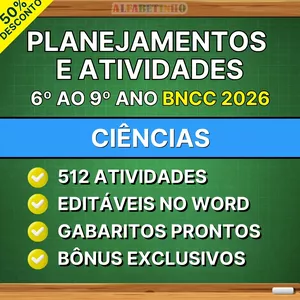 Imagem do curso CIÊNCIAS - Planejamentos e Atividades - 6º ao 9º ano - BNCC 2026