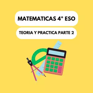 Imagen de portada para Ebook Matemáticas 4º ESO Teoría y Práctica Parte 2