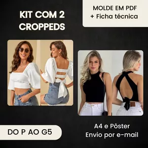 Imagem de capa para o Ebook Kit com 2 Croppeds - Molde em PDF