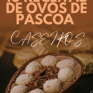 Imagem de capa para o Ebook 10 Receitas de Ovos de Páscoa sem Acúcar