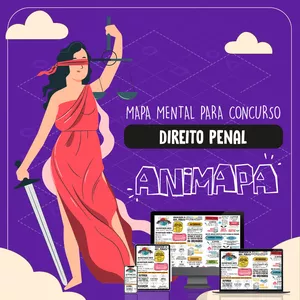 Imagem de capa para o Ebook Direito Penal para Concurso Público - Mapa Mental Esquematizado