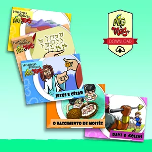 Imagem do curso Mig&Meg "COLEÇÃO COM 80 HISTÓRIAS BÍBLICAS ILUSTRADAS"