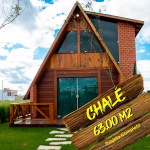 Imagem de capa para o Ebook Chalé 63m² - Projeto Completo 