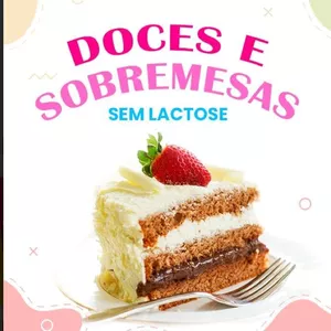 Imagem de capa para o Ebook Doces e Sobremesas sem Lactose