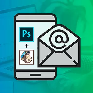 Imagem de capa para o Curso online Curso Aprenda Email Marketing com Photoshop e MailChimp