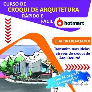 Imagem do curso Curso de Croqui de Arquitetura Rápido e Fácil do Básico ao Avançado