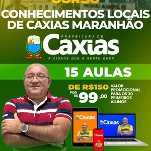 Imagem de capa para o Curso online CONHECIMENTOS LOCAIS DE CAXIAS MA
