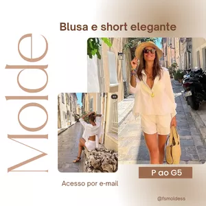 Imagem de capa para o Ebook Molde blusa e short elegante
