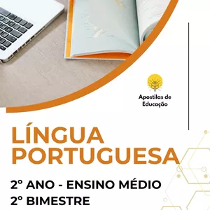 Imagem de capa para o Ebook Língua Portuguesa 2º Ano 2º Bimestre (Ensino Médio) - Apostila com Planos de Aula
