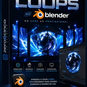Imagem do curso Curso prático de criação de conteúdos de led no BLENDER