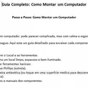Imagem de capa para o Ebook Guia Completo para Montagem de um PC Gamer